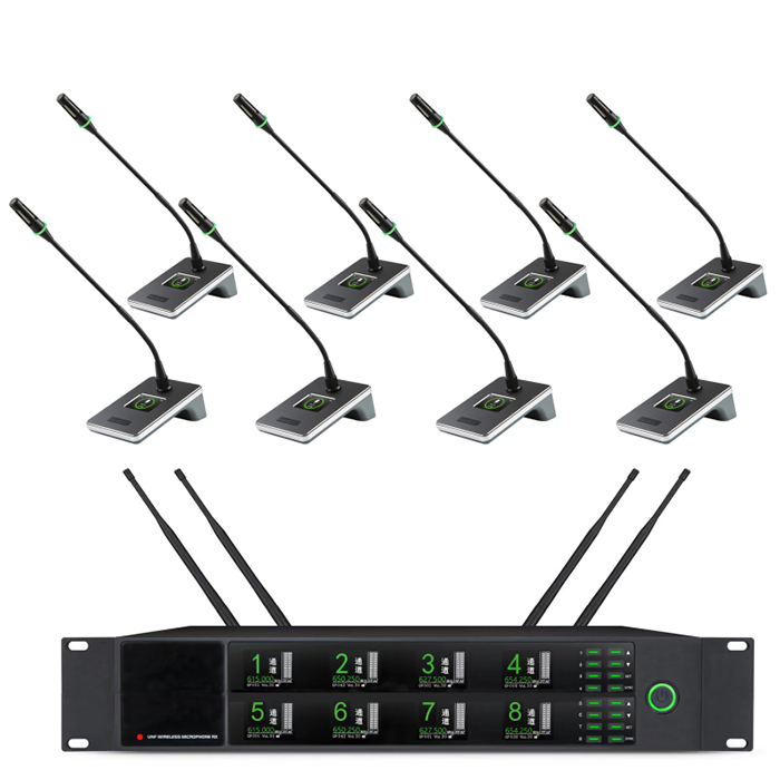 BK-9738  U段一拖八无线聚会（鹅颈）