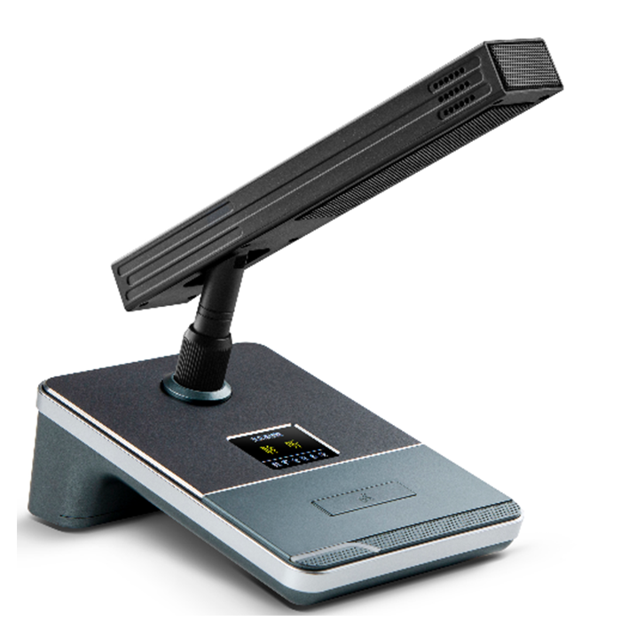 BK-6934A 双系统双备份数字讨论聚会系统主席单位 （彩色显示屏/铝面板）（八芯T型线毗连/RJ网线）