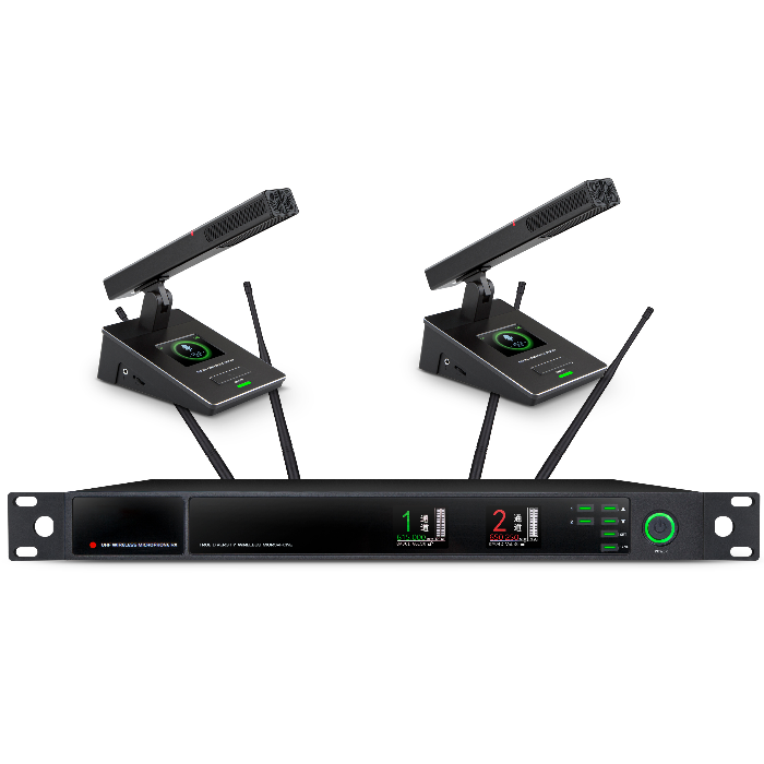 XLM-9732  远距离无线真分集一拖二方管聚会麦克风