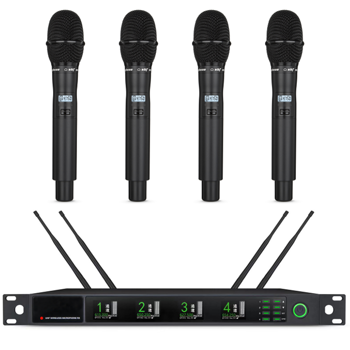 XLM-9734  远距离无线真分集一拖四手持麦克风