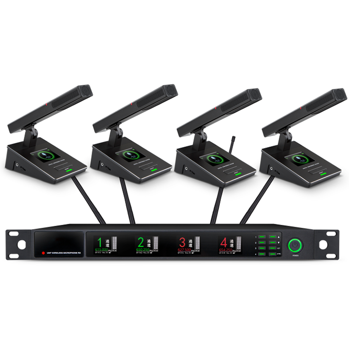 XLM-9734  远距离无线真分集一拖四方管聚会麦克风